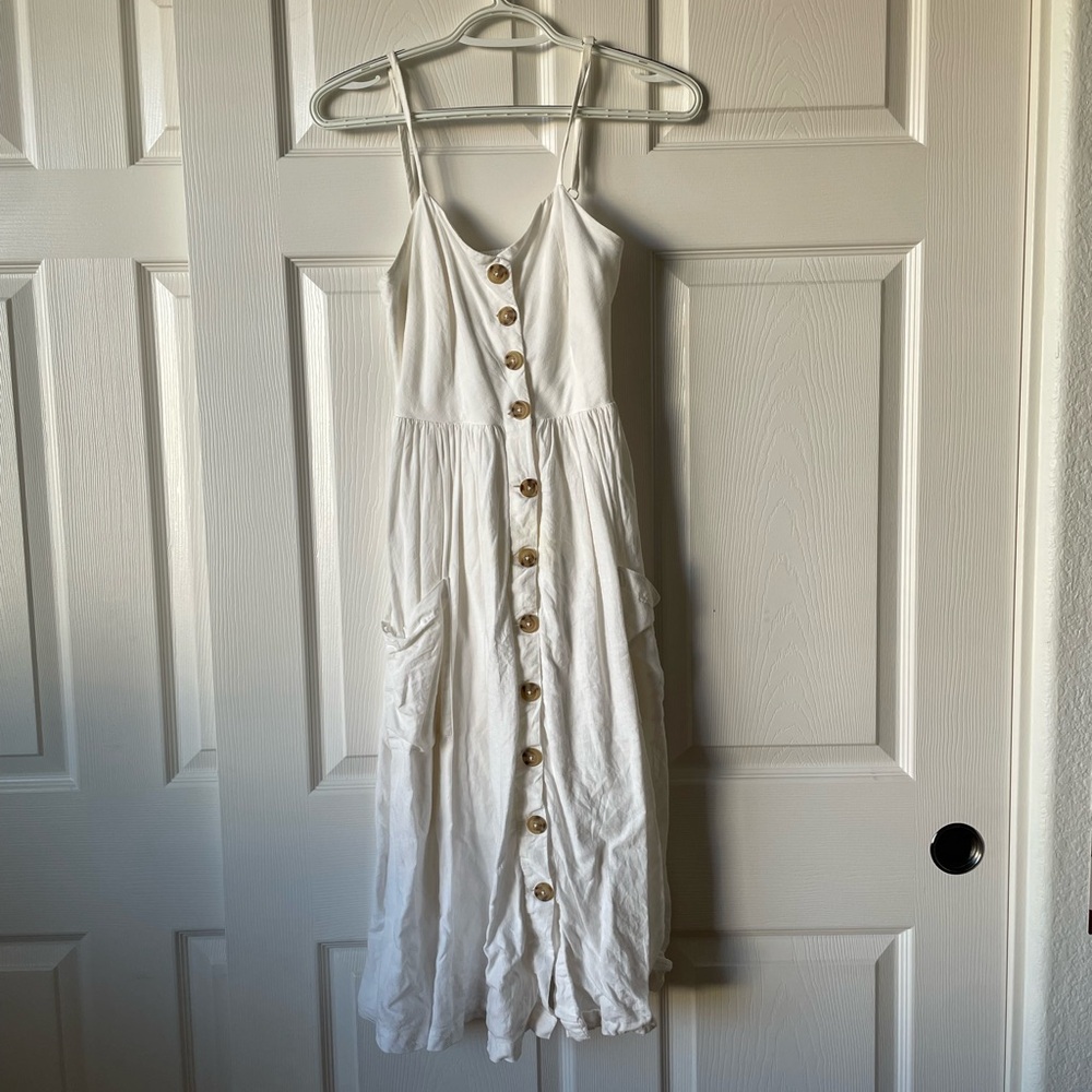 Urban outfitters cooperative Emilia linen button down midi dress